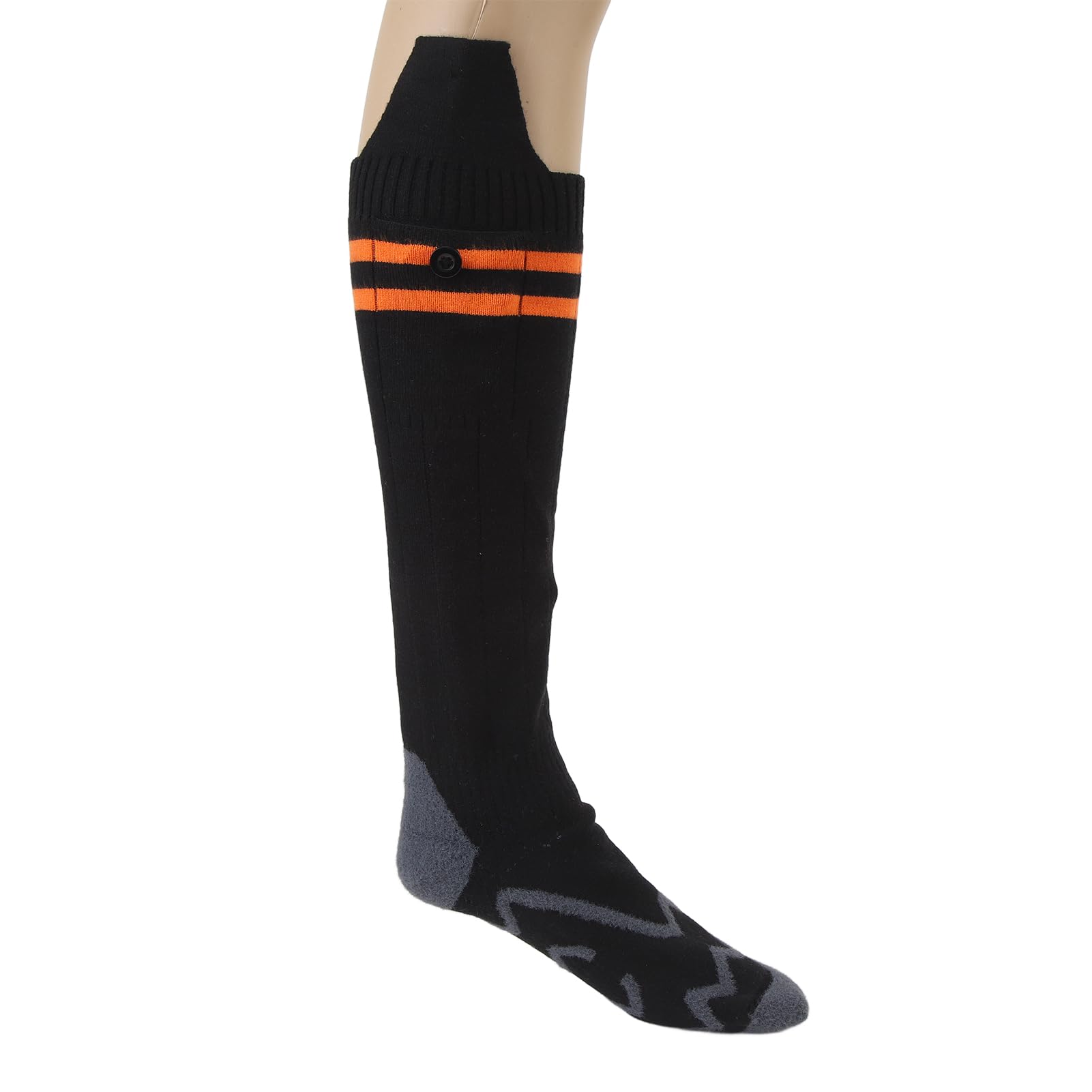 Chaussettes Chauffantes, Température Réglable, Batterie Rechargeable de 5000 MAh, Chauffe-Pieds Chauffants pour Hommes et Femmes avec Fibre de Polyester Polyuréthane, Idéales pour Le Ski