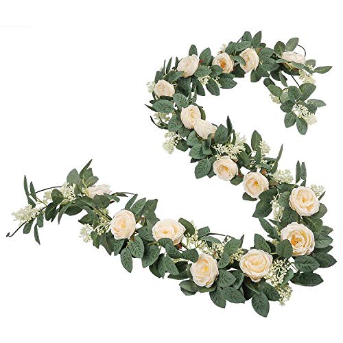UArtlines-2PCS13FT-Fake-Rose-Vine-Garland-Artificial-Flowers-Plants-for-Hotel-Wedding-Home-Party-Garden-Craft-Art-DecorChampagne
