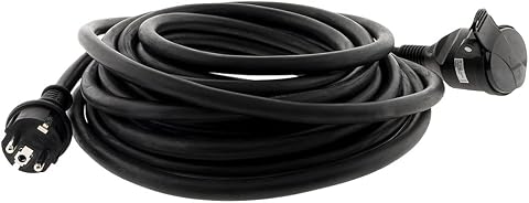 Zenitech - Prolunga per cantiere HO7RN-F 16A, 3G2,5 mm², 10 m, colore: Nero