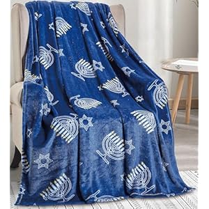 Maccabbee Collection Microplush Holiday Throw Blanket (60" X 50") - Hanukkah Menorah Maccabbee Collection Microplush Holiday Throw Blanket 60 X 50 Hanukkah Menorah