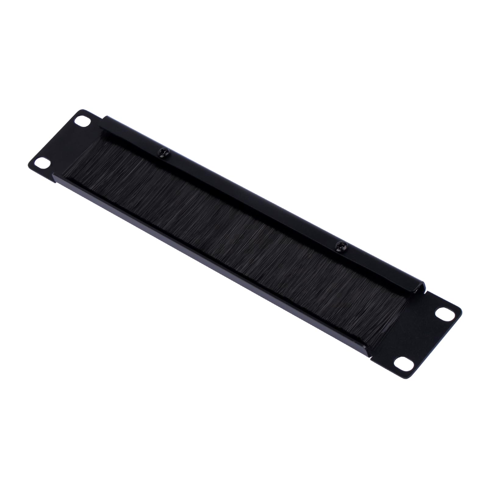 GeeekPi DeskPi Lot de 2 panneaux à œillets avec bande brosse - 1U - 10" (254 mm) - Pour armoires réseau et câbles réseau - Noir