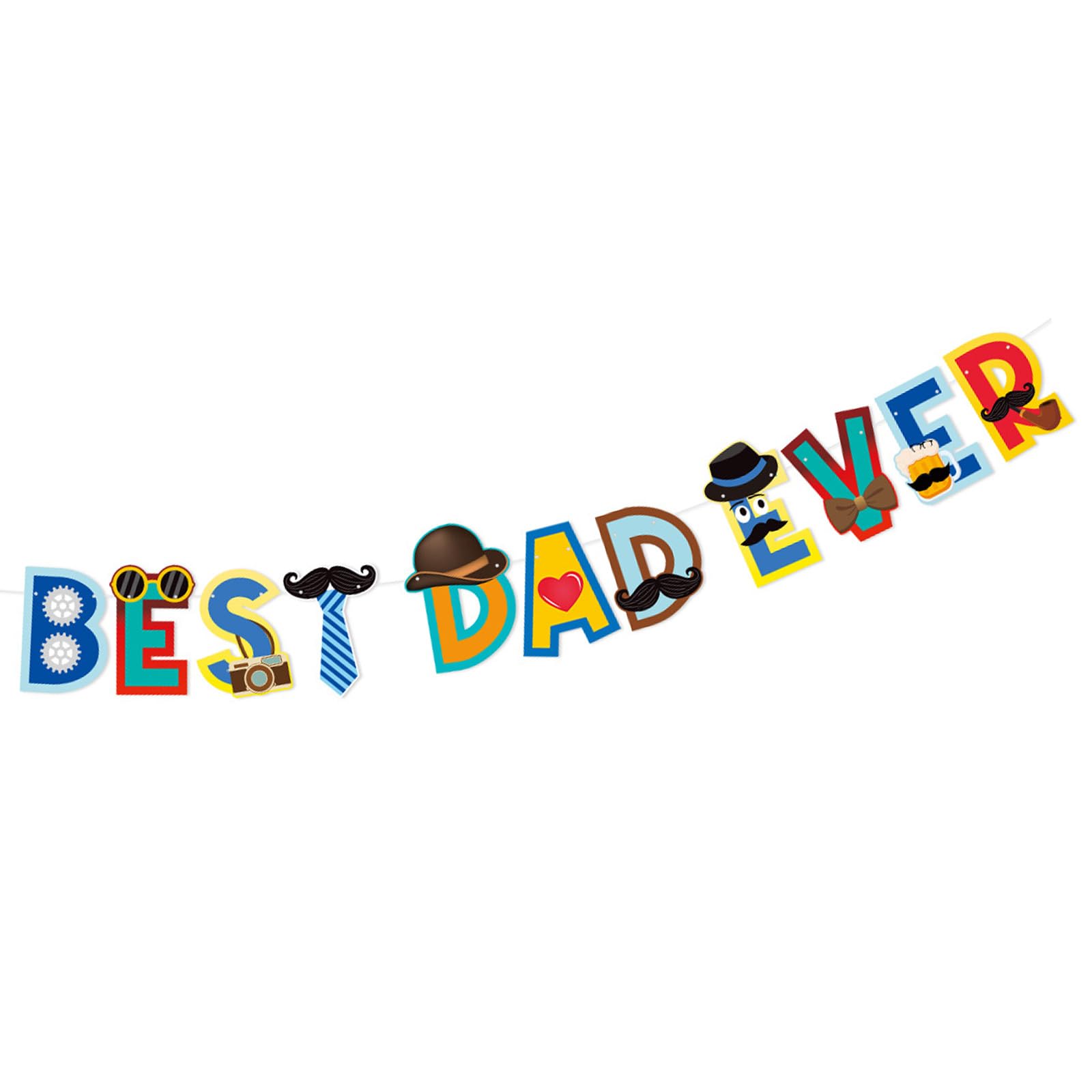 carotoe Father ' s Day Party Decoration Set Colorful Paper Large Backdrop Banners for Home Offices and School Celebration Colorful Event Decorations