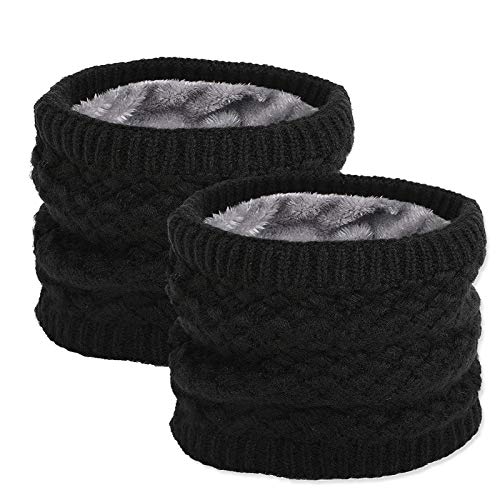 EPEIUS Kids Girls/Boys Winter Knitted Infinity Scarf Polar Fleece Neck Warmer