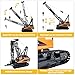 Hitish Remote Control Tower Crane Die Cast Truck Hoist Dragline 1:14 Scale 2.4GHz Remote Control Engineering Lift Model Truck Crawler Loader Excavator Bulldozer Construction Toy for Boys & Girls