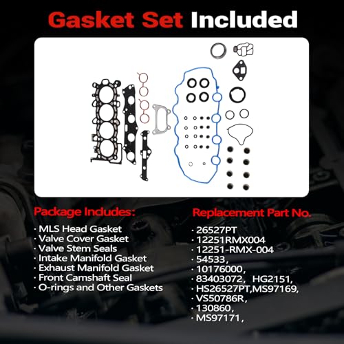 Image of AUCERAMIC HS26527PT Engine Cylinder Head Gasket Set Fit for Honda Civic Hybrid 1.3L 2006-2011 L4 SOHC LDA2 VS50786R