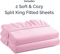 Vista 371 de King Fitted Bed Sheet - Bottom Single Fitted Sheet Only - Ultra-Soft Hotel Luxury Bedding w/ 8-16 Inch Deep Pockets - Breathable, Cooling & Wrinkle