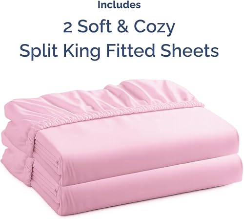 Miniatura 371 de King Fitted Bed Sheet - Bottom Single Fitted Sheet Only - Ultra-Soft Hotel Luxury Bedding w/ 8-16 Inch Deep Pockets - Breathable, Cooling & Wrinkle