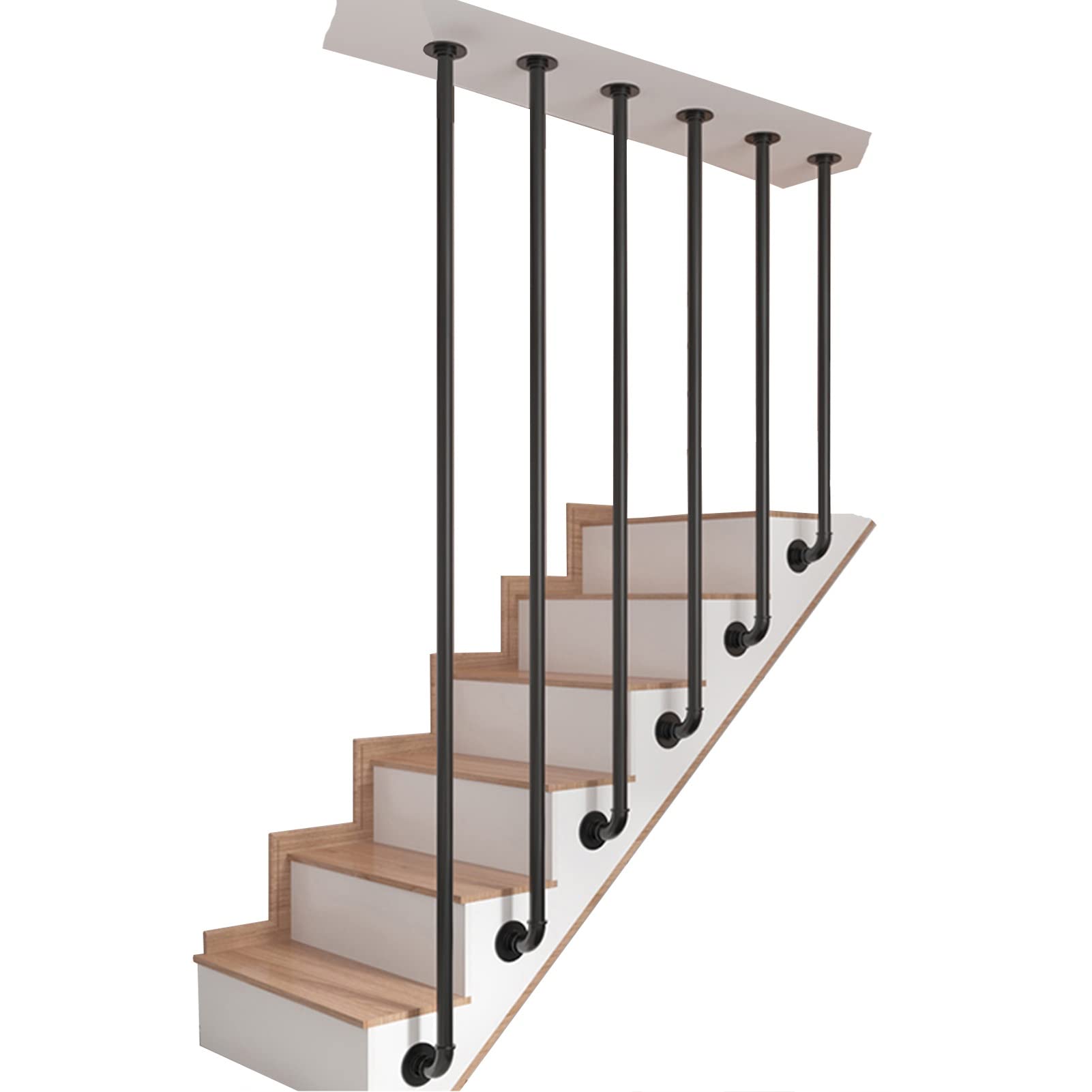 Rampes de transition en métal et barre d'appui pour escaliers de jardin et porche