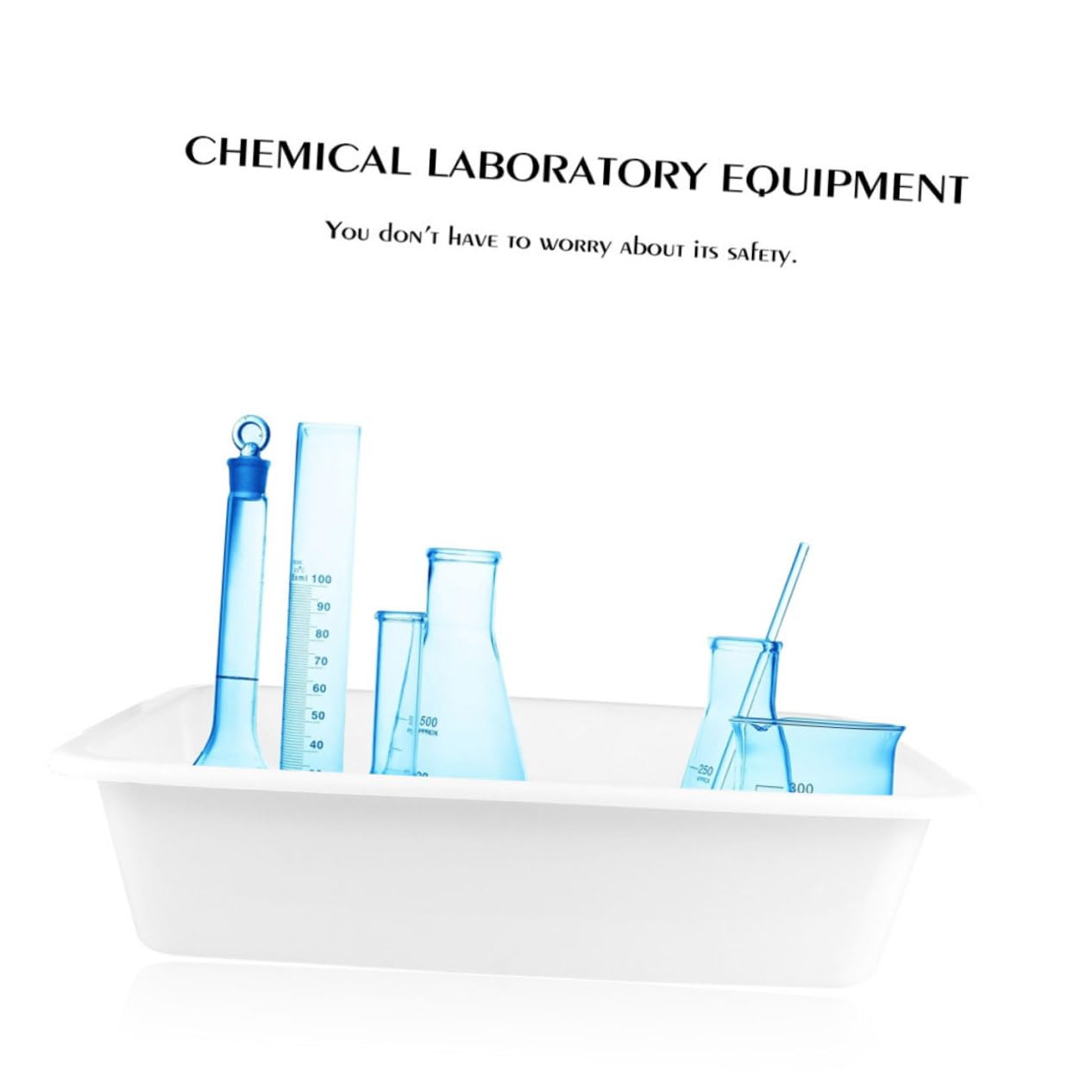 SOIMISS Vassoio per Reagenti in Plastica Bianco 3 Pezzi Resistente Agli Acidi Design Semplice Leggero e Compatto per Laboratorio di Chimica