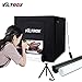 Produktbild VILTROX® Fotostudio Licht Zelt Fotozelt mit LED Beleuchtung, 60x60x60cm, mit 2 Hintergründe(weiß und schwarz)