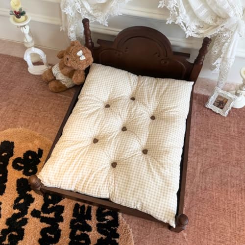 Cama para mascotas Ronyme de madera, sofá de interior para siestas de gatos y cachorros 3