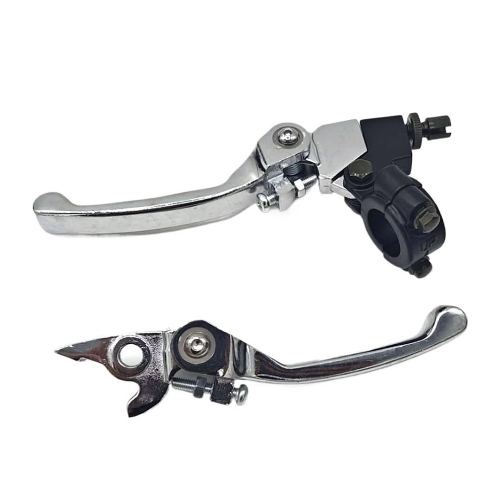 Levier de frein et d'embrayage pliable moto finition silver VTT
