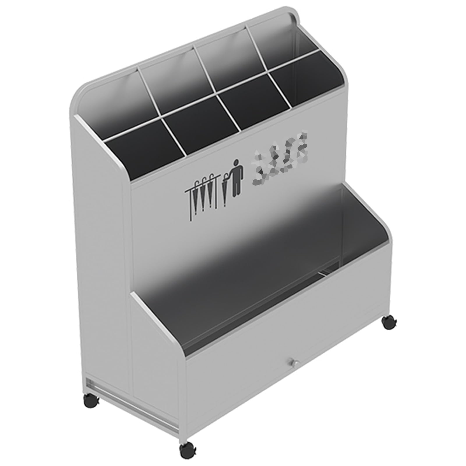 GHHVFEC Freestanding Umbrella Stand with Removable Drip Tray for Entryway, Office, and Home Organization, Holds Multiple Umbrellas