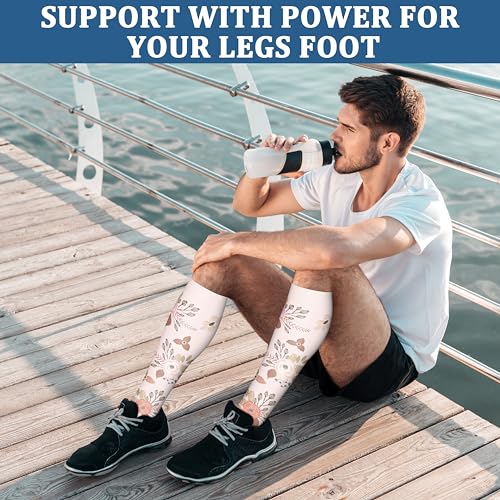 Image of FEYHAY Copper Compression Socks (3 Pairs) 15-20 mmHg Circulation is Best Athletic & Daily for Men & Women, Running, Climbing