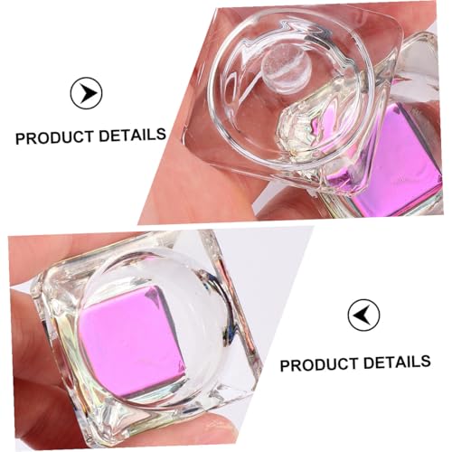 IMIKEYA 2pcs Cups Cristal para Manicura con Tapa miniatura 3