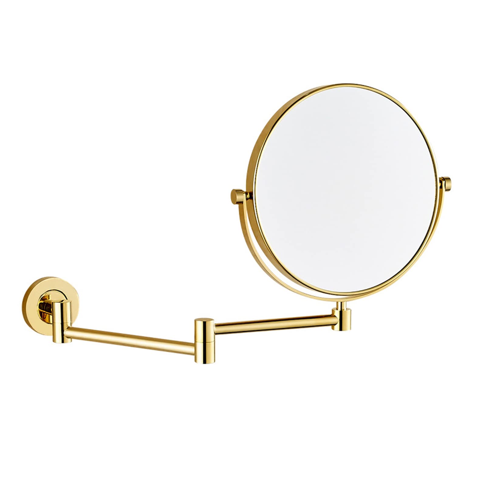 Espejo Maquillaje, 360 Rotación Espejo Aumento Pared Espejo Extensible Baño Espejo Cosmetico Doble Cara Espejo Ducha 8 Pulgadas Espejo de Afeitar Redondo, Fácil de Instalar