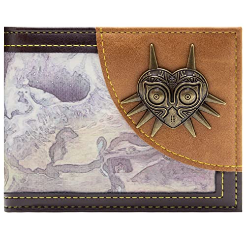 Majora's Mask Zelda Emblema Metálico Tarjeta Cartera ID & Tarjeta, Marrón, marrón, Talla única, Único