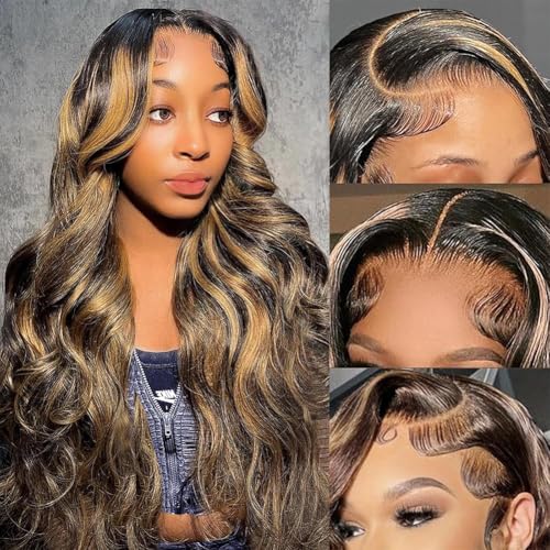 Erqq 26 Inch 1b/27 Highlight Ombre Body Wave Lace Front
