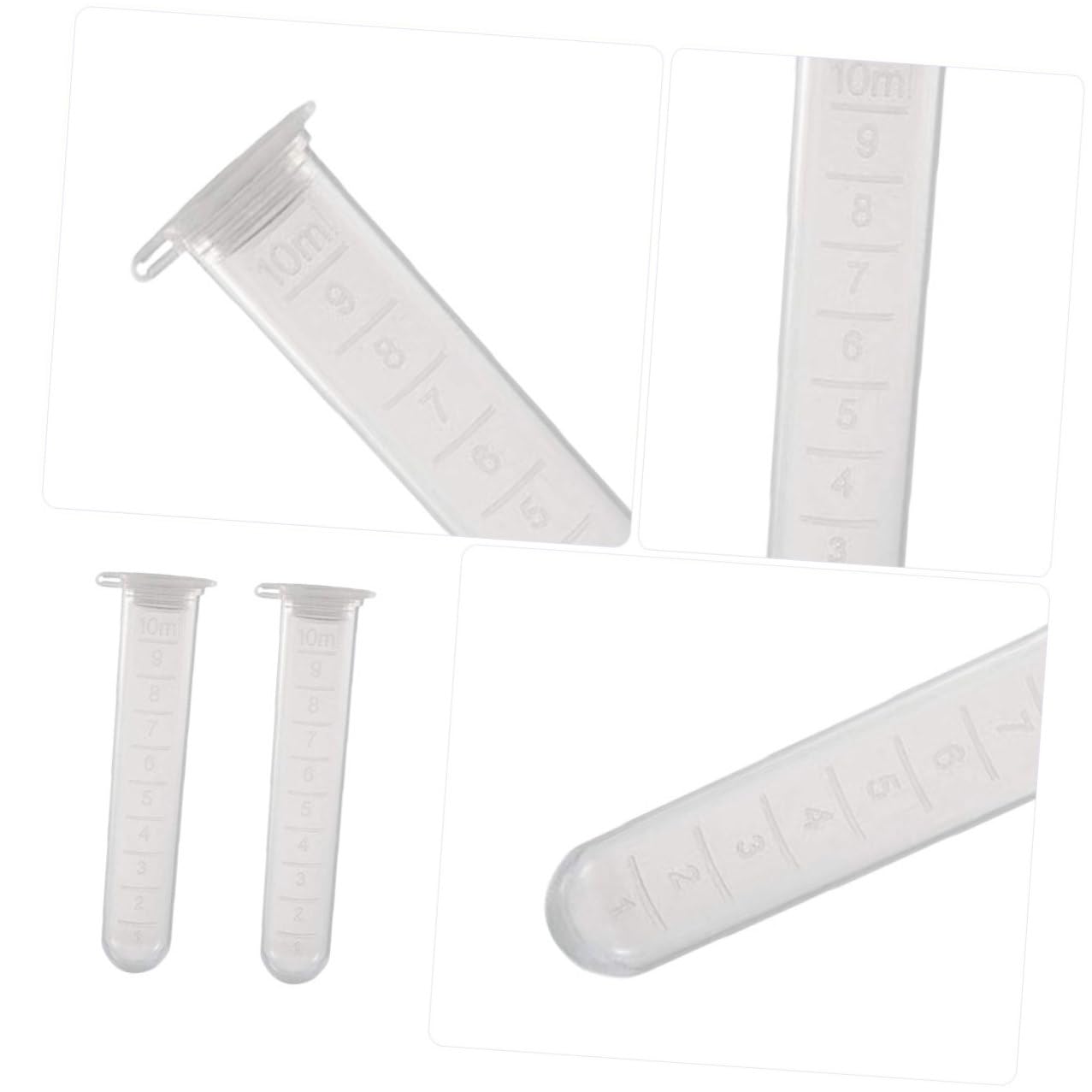 200 Pezzi Tubo Centrifugo in Plastica Pp da 10 Ml Tappo a Sigillo e Scala Graduata, Provette Trasparenti Fondo Tondo per Biologia Molecolare e Uso Artigianale