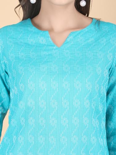Image of Short Kurta for Women - Pure Cotton Printed Ladies Kurti, Stylish Girls Top, Ethnic Half Kurtas, Tunic Design Woman