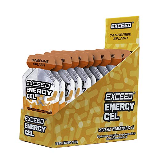 Gel Energético Exceed Energygel Tangerine Splash display c/ 10 saches
