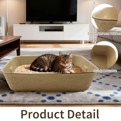 8 Cajas Desechables para Gatos 16 x 12 x 3 Pulgadas miniatura 3