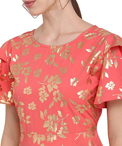 Image of OOMPH! Women's Western & Fusion wear Crepe A-Line Maxi Dress - mdfoil