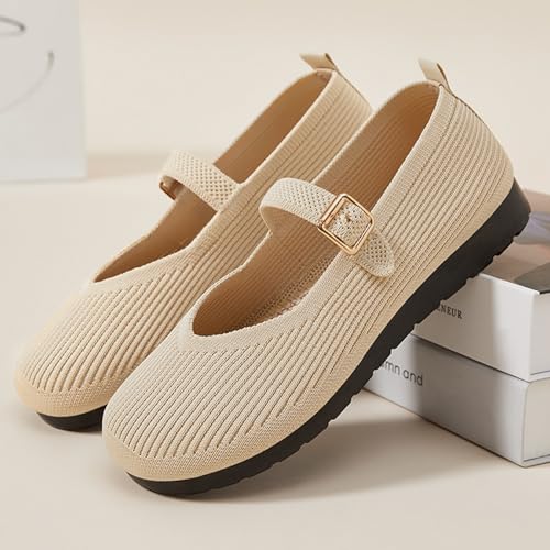 landing craft Flats for Women Round Toe Barefoot Mary Jane Flats for Women Slip On Washable Casual Office Dressy Shoes3