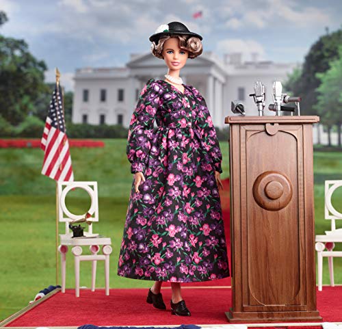 Barbie Inspiring Women Eleanor Roosevelt Doll (12-Inch) Wearing Floral Dress, With Doll Stand & Certificate Of Authenticity, Gift For Kids & Collectors #TOP4