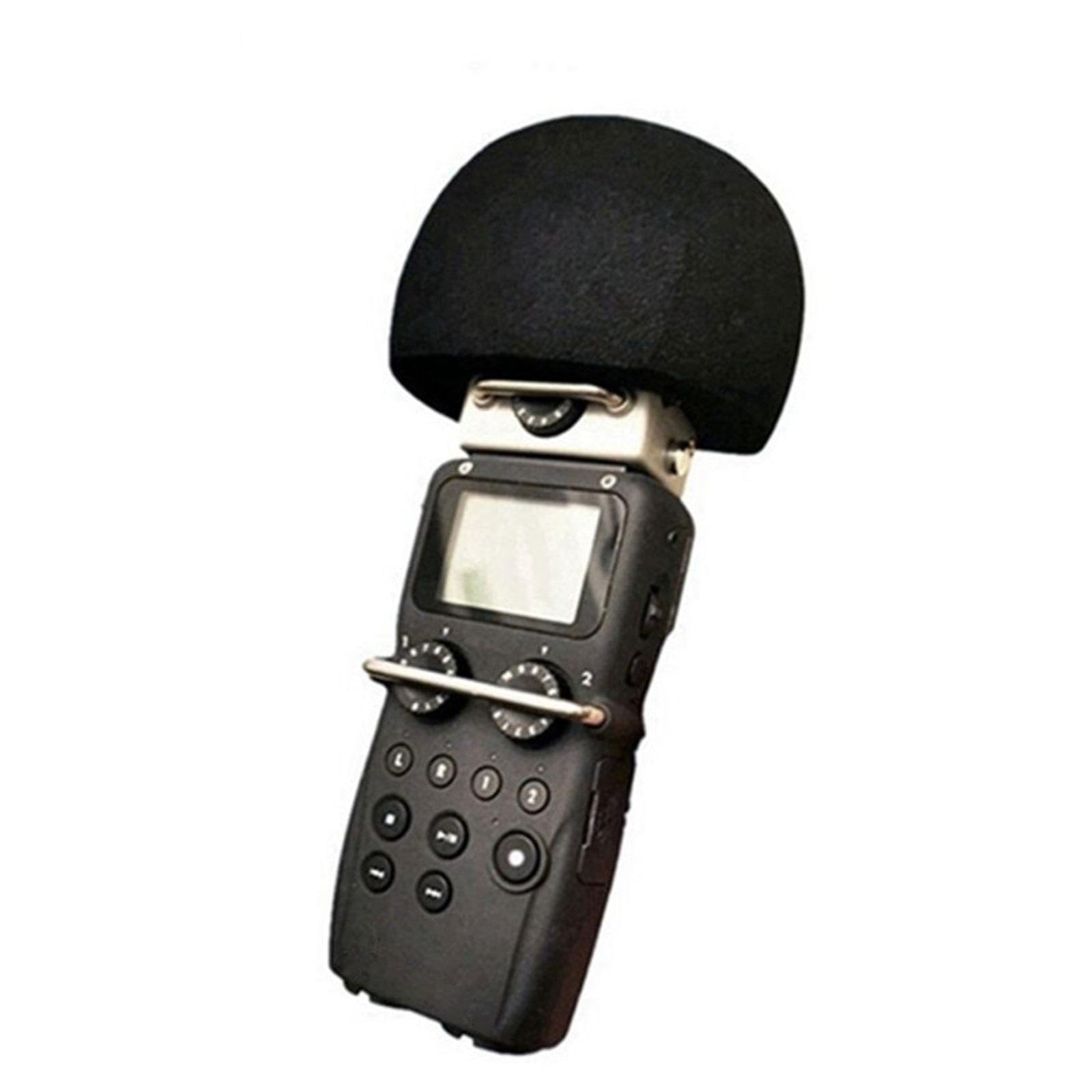 Fenteer Protector de micrófono antiviento, profesional, con reducción de ruido para estudio, a prueba de viento, para H5 y H6, Blanco Negro