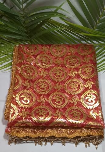 Bhakti2Shakti-Making Aanbidding Special - Navratri Special Fancy Mata Chunri | 2 meter | Matarani Ki Chunri | Kanya Poojan Chunri | Super kwaliteit | ontwerp kan enigszins variëren