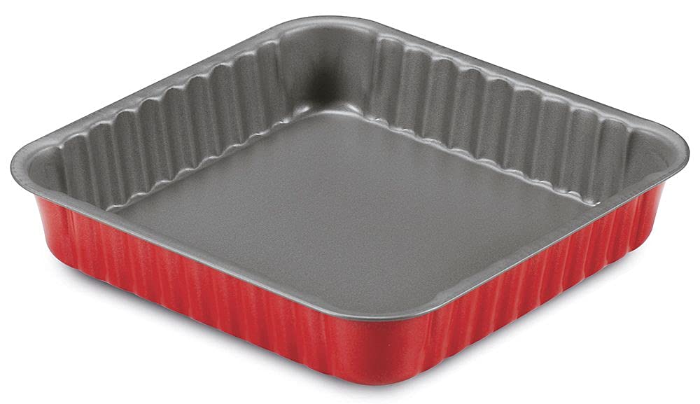 Guardini 54524HGNAM Rossana 2.0, Square Mould 24 x 24 cm, Steel with Non-Stick Coating, Red/Grey, Stainless Steel
