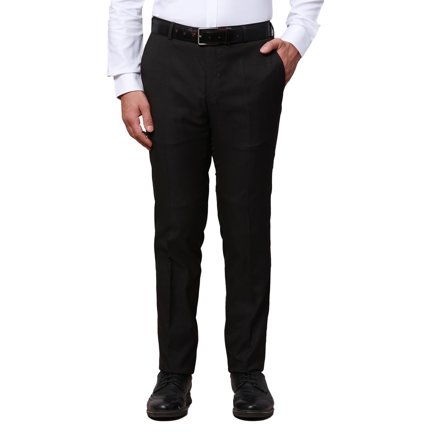 raymond Men's Mid Rise Slim Fit Casual Pants-picture-25