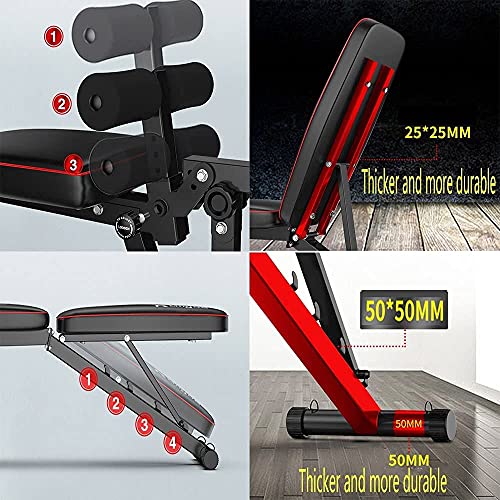 HBBY Opvouwbare halterbank met beenverlenging, krachttraining, verstelbare trainingsbanken voor full body workout, 499,6 kg capaciteit - Image 4