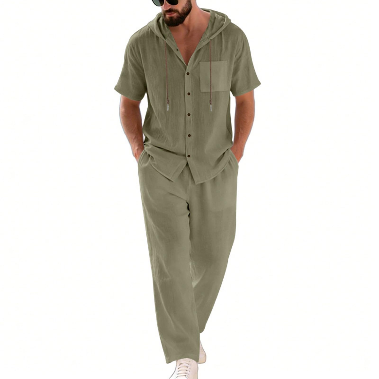 Ensemble lin homme été idéal pour vos journées de détente