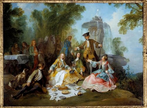 Repas de chasse Nicolas Lancret Graffiti Art Mural Poster Impression pour mur blanc 60x90