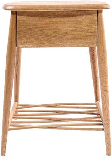 SLNFXC Fashion Nightstands White Oak Bedside Table Northern European Solid Wood Small Sized Cabinet Minimalist