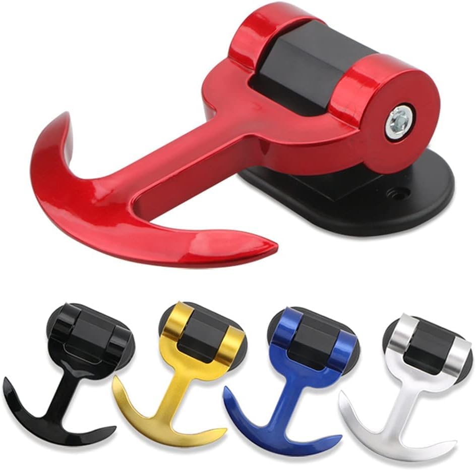 AutoBizarre Car Dummy Tow Hook Bumper Tow Hook 180 Degree Adjustable Self-Adhesive T-Shaped Anchor Shaped Vehicle Towing Hook for Car Decoration Universal for All Cars, SUV (Yellow) - Image 2 thumbnail