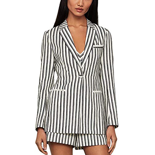 BCBGMAXAZRIA Women's Striped Long Sleeve Blazer2