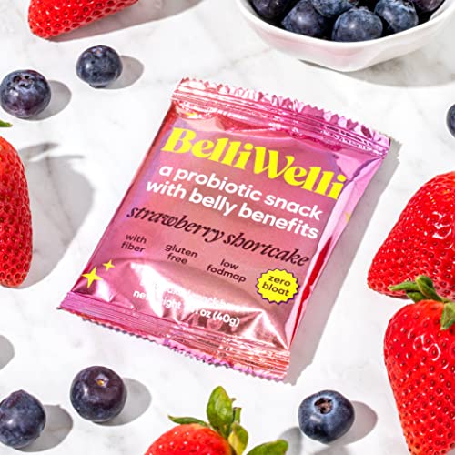 Belliwelli Soft Baked Probiotic Snack Bar | Gluten-Free, Dairy-Free, Vegan, & Low-Fodmap | Strawberry Shortcake (8 Pack) #TOP7