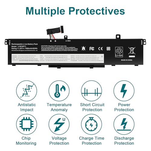 Image of ASUNCELL L19L6P71 L19C6P71 Battery for Lenovo ThinkPad P15 P17 T15G G1 G2 Gen 1 2 Mobile Workstation 20ST 20SU 20SN 20SQ 20YU 20YQ 20YS 20YR 20UR 20US 20ST000DGE 20YU0003GE 5B10W13958 5B10W13959 94WH