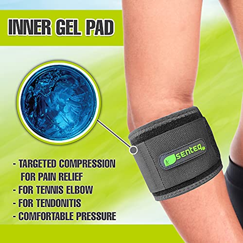 SENTEQ Elbow Brace Support Strap - Forearm Compression Sleeve, Tennis Elbow Brace for Men and Women, Fit Wrap Band for… - Image 7