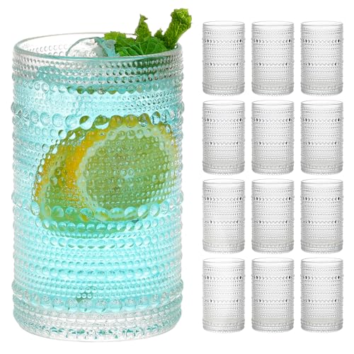Moretoes Hobnail Drinking Glasses Set of 12