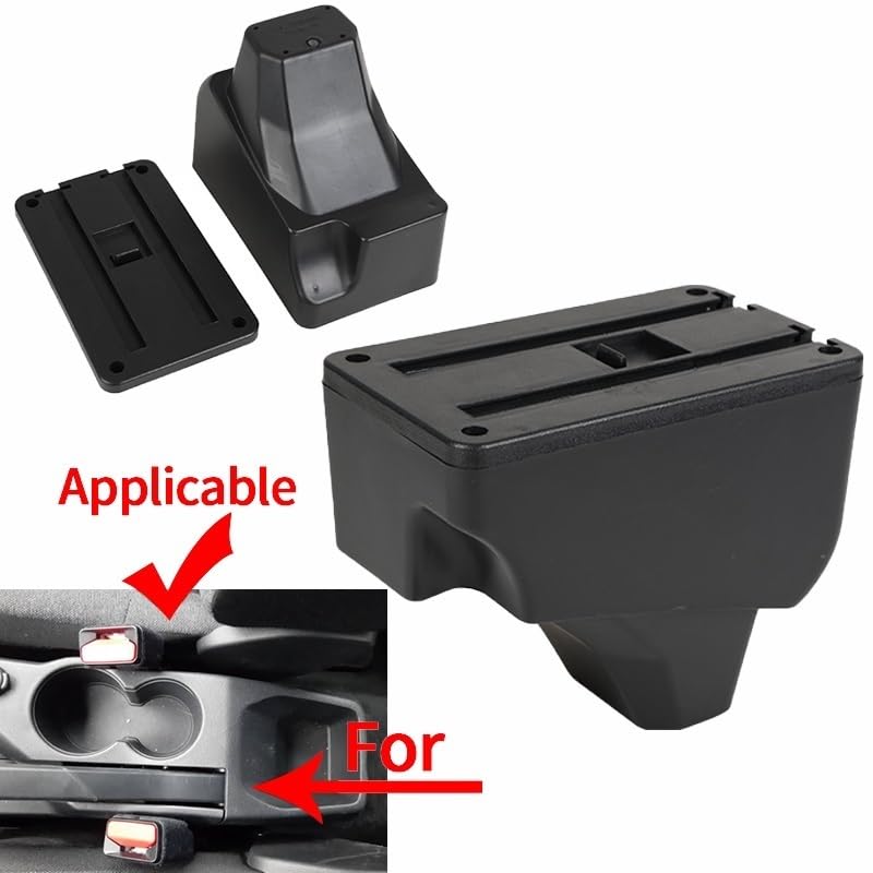 Couverture d'accoudoir de voiture Accoudoir pour Console centrale pour Peugeot 208, accessoire de rangement pour 2008 2019 – 2023 | B1 Red line 7 usb