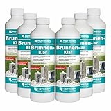 HOTREGA Brunnen-Klar 6x 500 ml | Brunnenreiniger gegen Kalk Algen und Bakterien | Für Innen- und Außenbereich | Geeignet für Zier- und Gartenanlagen