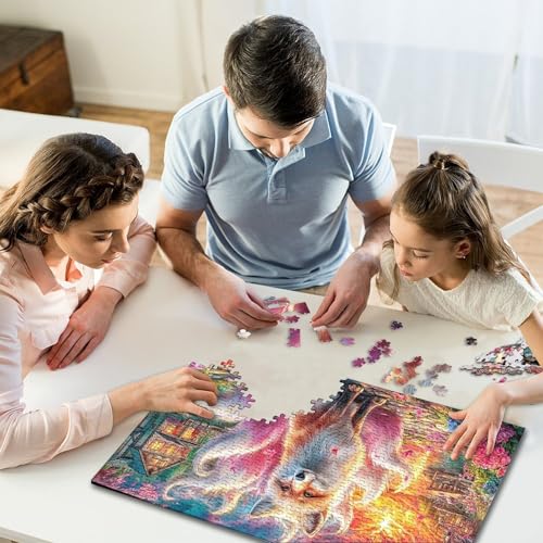 Puzzle de 1000 piezas contra el estrés: Zorro de Nueve Colas para adultos 6