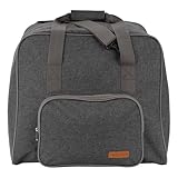 SEMPLIX Nähmaschinentasche – stabile Schutztasche für Haushaltsnähmaschinen, mit Tragegriffen, gepolstert, ideal für Transport, Nähkurse & Aufbewahrung (45 x 34 x 24 cm) (anthrazit/grau)