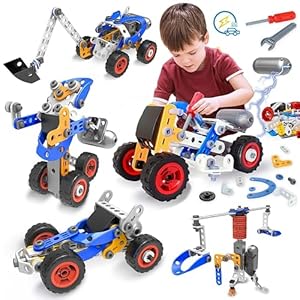 HISTOYE Building Toys for Kids Age 4-8 Erector Sets for Boys Age 6-8-12 Stem Toys for 5+ Year Old Boys Robot Kit for Kids DIY Building Blocks Vehicle Construction Toys Gifts for 4 5 6 7 8 9+ Years Old