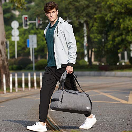 Sports Gym Bag with Shoes Compartment / Wet Pocket,42L Travel Duffel Bag with Shoulder Strap