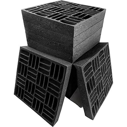 FOROOMACO 12 Pack Sound proof Foam Panels 2"x12.6"12.6" Acoustic Panels SoundProof Wall Panels Acoustic Foam Panels Absorbing (BLACK)